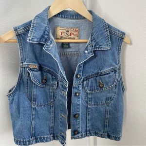 EXP Jeans By Express Denim Vest Size M Vintage